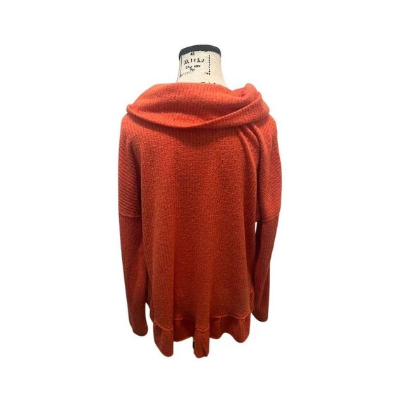 Maeve by Anthropologie Orange Cowl Neck Ruffled Pullover Sweater M‎ - Picture 4 of 9